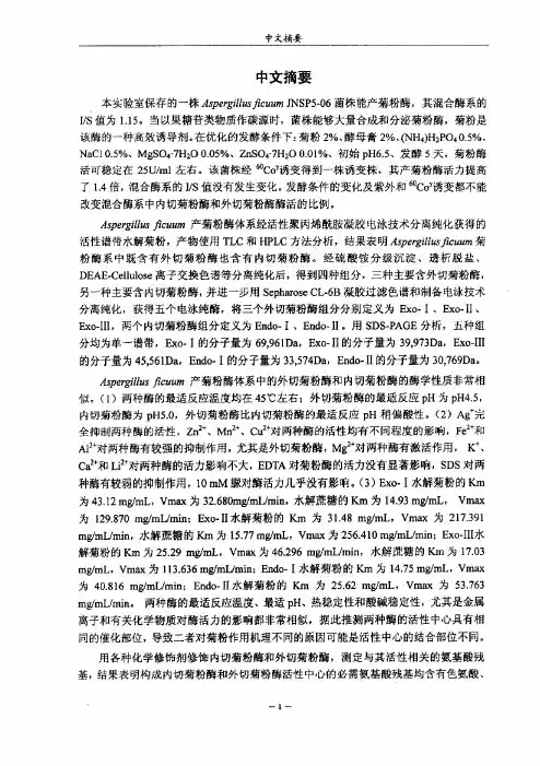 酶解菊芋生产低聚果聚糖