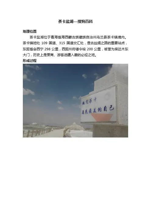 茶卡盐湖—搜狗百科