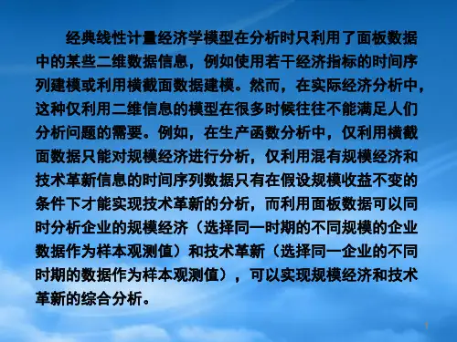 计量经济分析方法与建模课件第二版第10章PanelD
