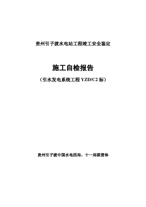 贵州引子渡水电站工程竣工安全鉴定