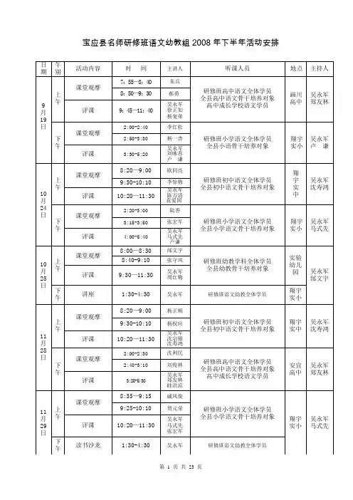 活动内容