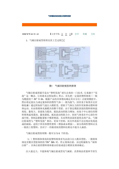气体辅助注射成型及其影响因素