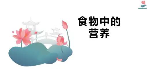 教科版四年级科学上册2.5《食物中的营养》课件