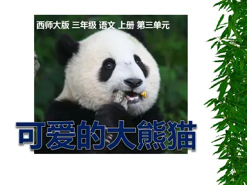 《可爱的大熊猫》PPT优秀教学课件2