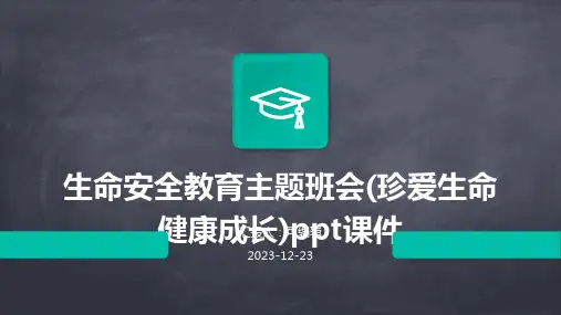 生命安全教育主题班会(珍爱生命健康成长)PPT课件
