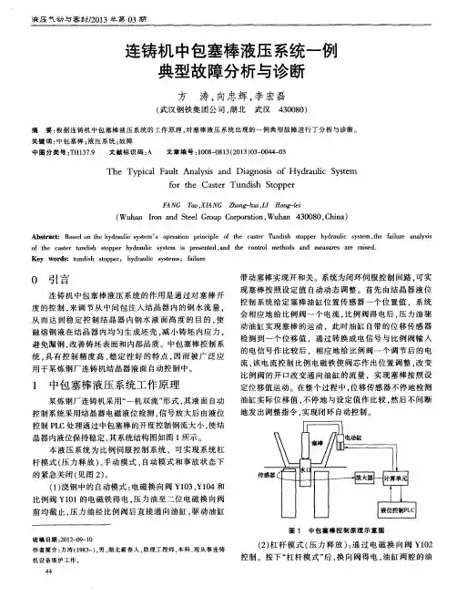 连铸机中包塞棒液压系统一例典型故障分析与诊断