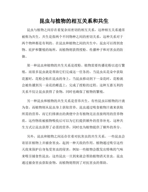 昆虫与植物的相互关系和共生