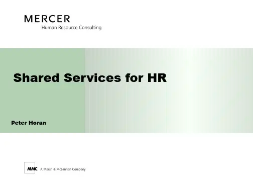 Mercer_HR Shared Services 美世的人力资源管理