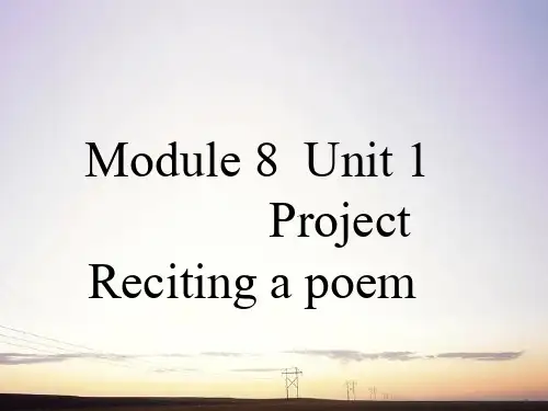 译林牛津版选修8：Unit1 The written world Projec(共37张PPT)