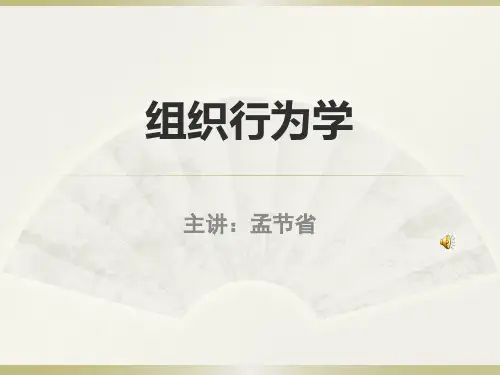 组织行为学第一讲：导论