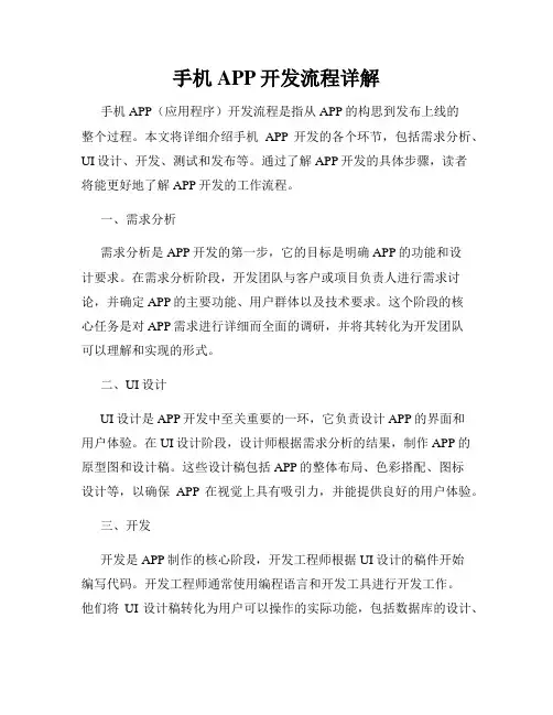 手机APP开发流程详解