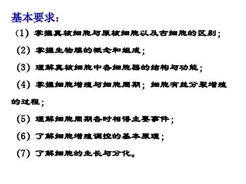 细胞的基本结构和功能优秀课件