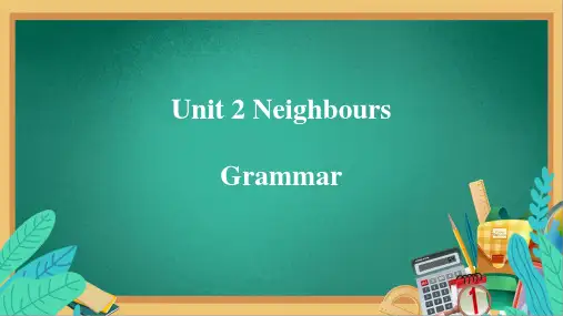 2023~2024 学年 Unit 2 Grammar(25页)英语牛津译林版七年级下册课件