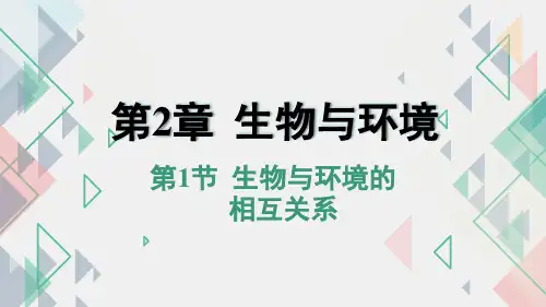 生物与环境的相互关系(PPT课件(初中科学)22张)