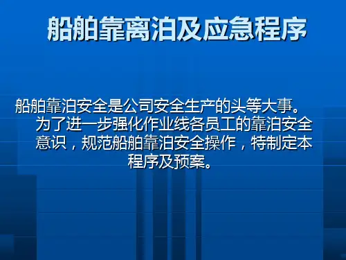 船舶靠离泊及应急程序