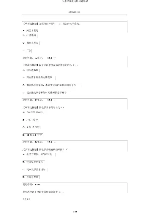 宋崇导演微电影问题详解