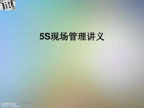 5S现场管理讲义