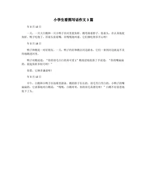 小学生看图写话作文3篇