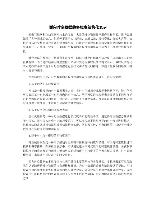 面向时空数据的多粒度结构化表示