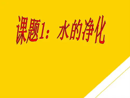 水的净化  ppt课件优秀PTT