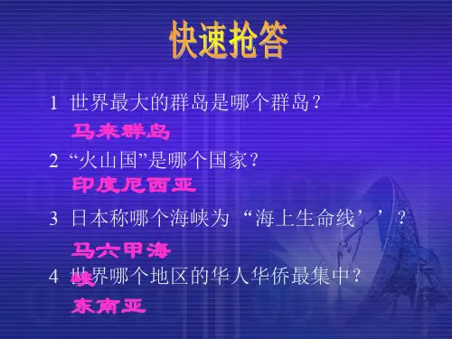 商务星球版七年级地理下册第7章第1节东南亚 (3)(共19张PPT)