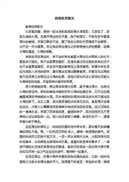 看海优秀散文