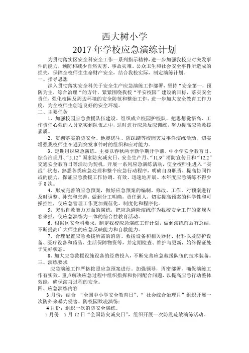 2017应急演练计划