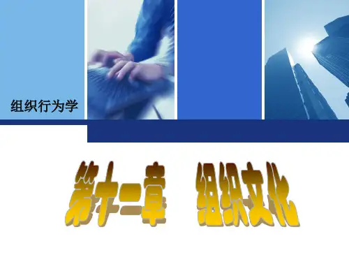 组织行为学(黄忠东)第十一章 组织文化