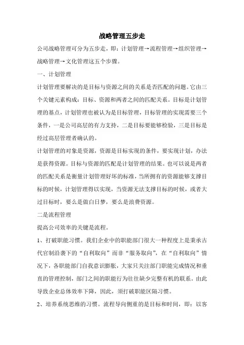 战略管理五步走