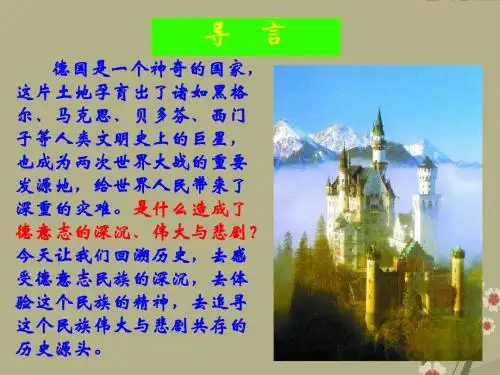 高中历史民族国家的统一之路课件 岳麓版 必修1