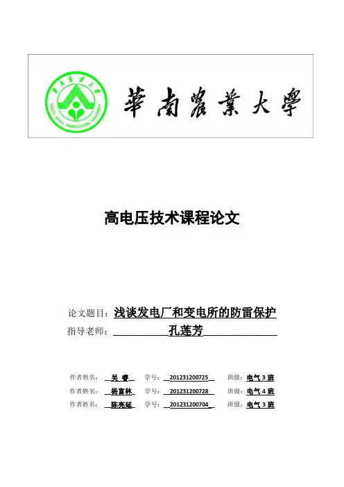 高电压论文