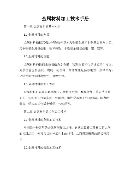 金属材料加工技术手册