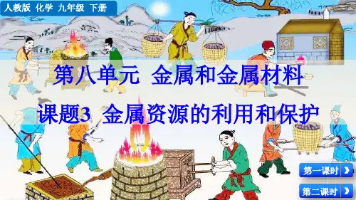 新人教化学九年级下册课题3 金属资源的利用和保护【精美课件】