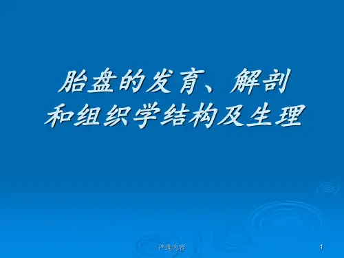 胎盘的发育、解剖和组织学结构及生理(优选内容)