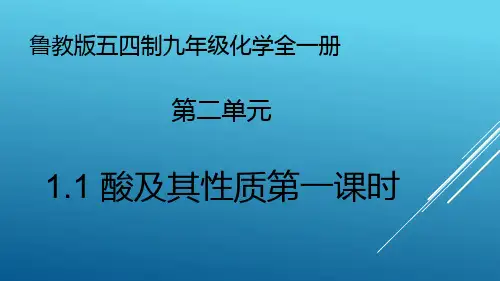 鲁教版(五四制)化学九年级全册 第二单元 -酸及其性质第一课时 课件