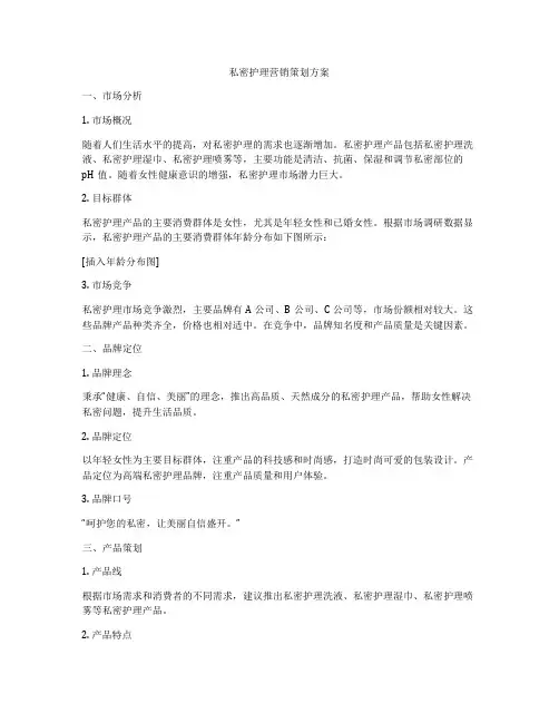 私密护理营销策划方案