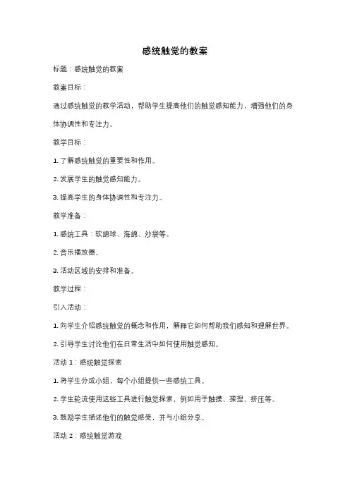 感统触觉的教案