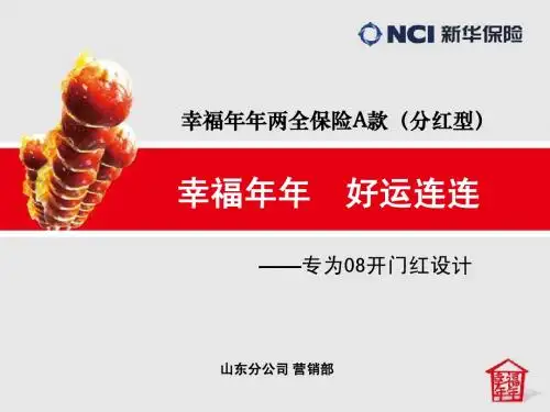 早会二：幸福年年产品解析+同业对比