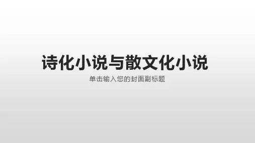 高考语文复习诗化语言与散文化语言的小说课件29张