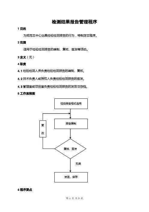 检测结果报告管理程序