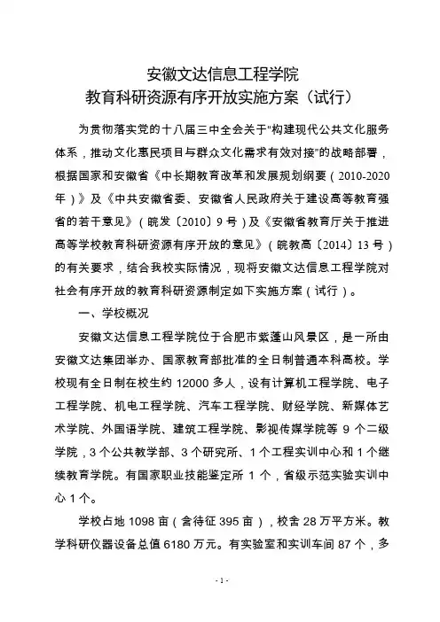 安徽文达信息工程学院