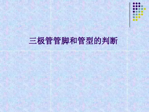 三极管的管脚及其极性的判断