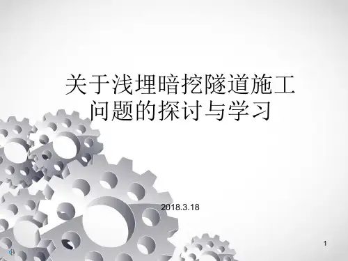 浅埋暗挖法学习汇报