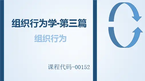 自考-00152-组织行为学-第九章 组织学习与学习型组织