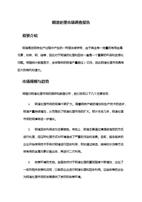 2024年钢渣处理市场调查报告