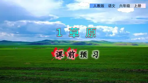 部编版六年级语文上册1草原课前预习课件(14张)