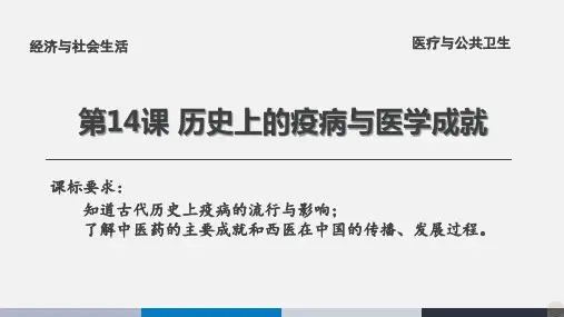 《历史上的疫病与医学成就》精品课件1