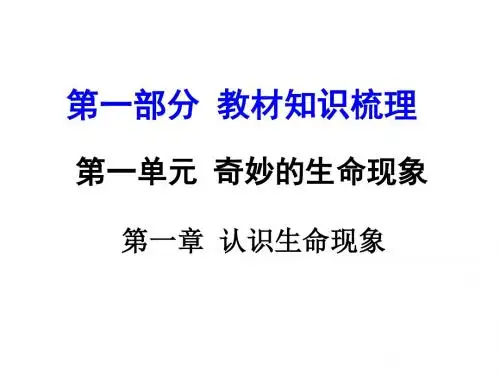 生物七年级上济南版第一单元第一章认识生命现象复习课件(48张)
