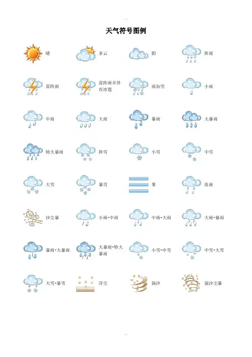 天气符号图例