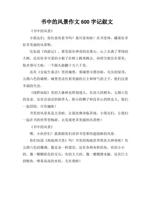 书中的风景作文600字记叙文